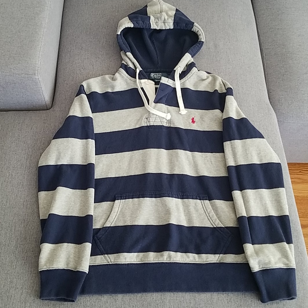 Ralph Lauren Polo hoodie striped medium